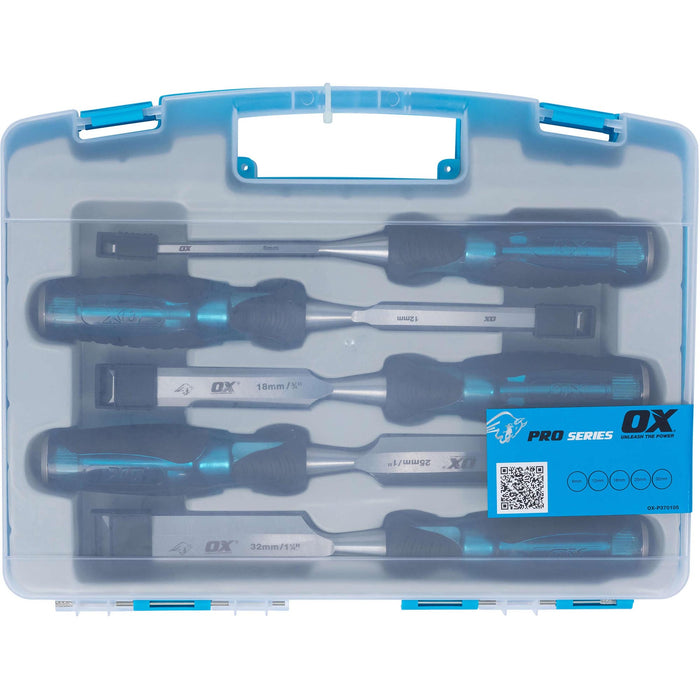 OX Professional 5pce Wood Chisel Set