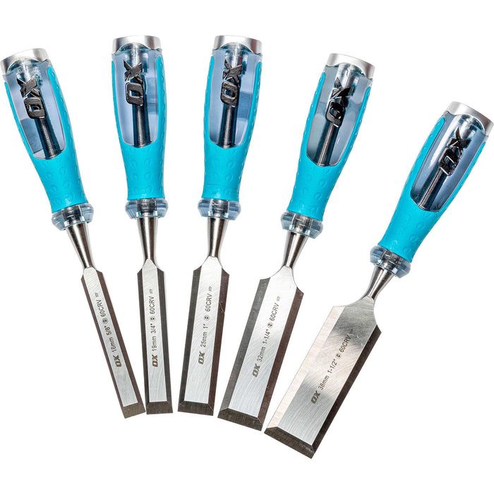 OX-Pro 5 Piece Chisel Set 16mm to 38mm OX-P370905