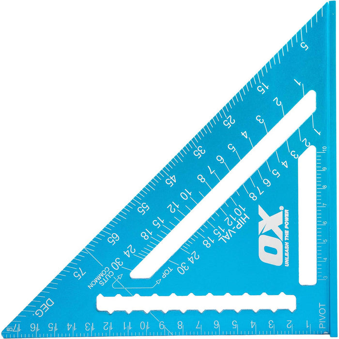 OX Tools Professional 12-Inch / 300mm Aluminium Rafter Square OX-P506530