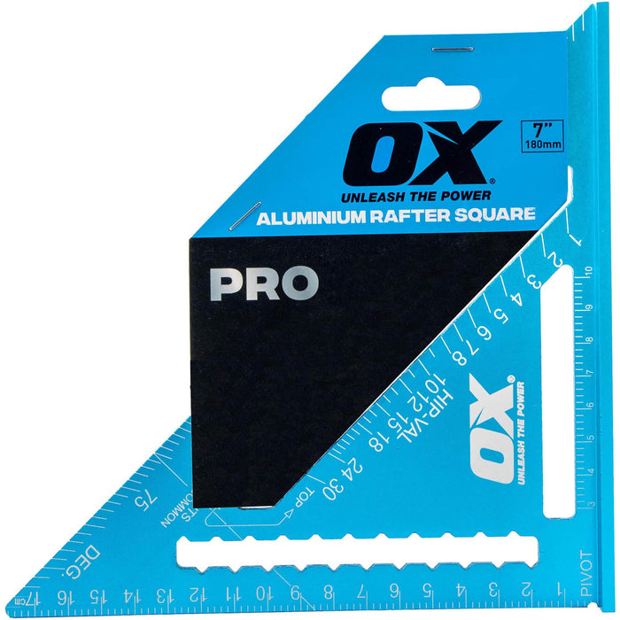 OX Tools Professional 7-Inch / 180mm Aluminium Rafter Square OX-P506518