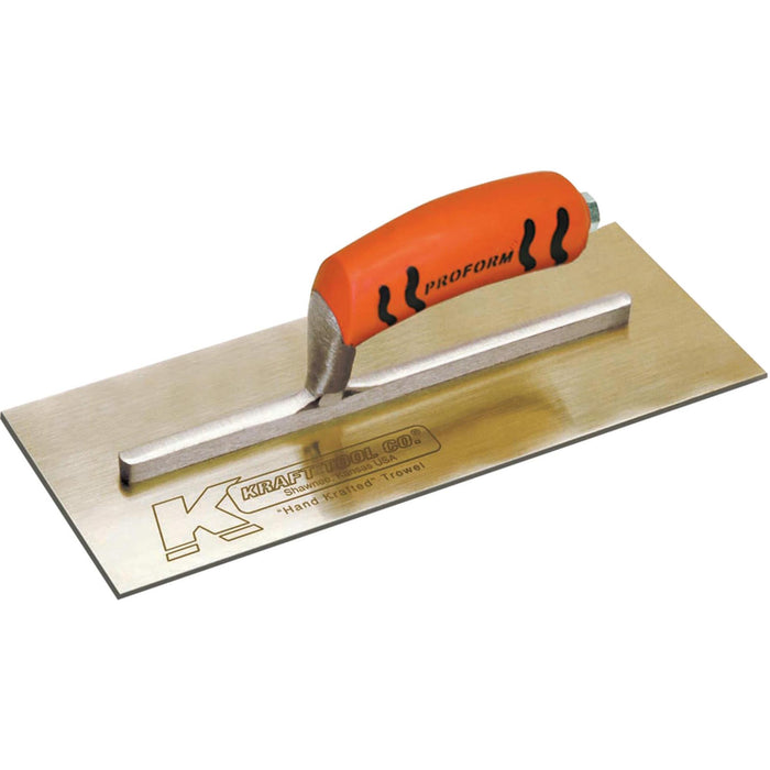 Kraft 11" x 4-3/4" Golden Stainless Steel Finish Trowel PL455PF