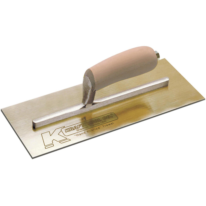 Kraft 11" x 4-3/4" Golden Stainless Steel Finish Trowel PL455