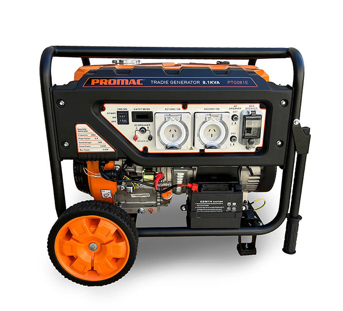 Promac 8.1kva Electric Start Tradie Generator with 420cc Engine PTG081E