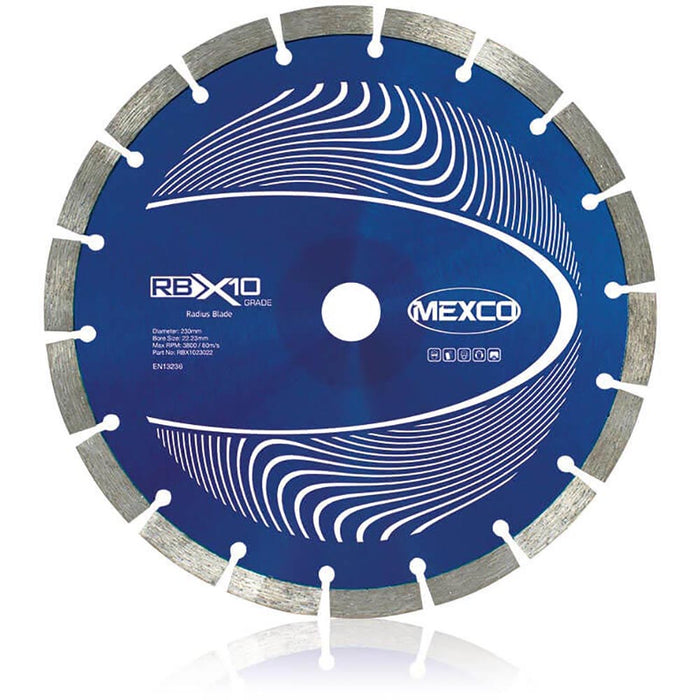 Mexco Radius / Curve Cutting Diamond Blade 230mm - RBX1023022