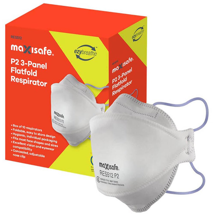 Maxisafe 3-Panel Flat Fold Respirator - RES512