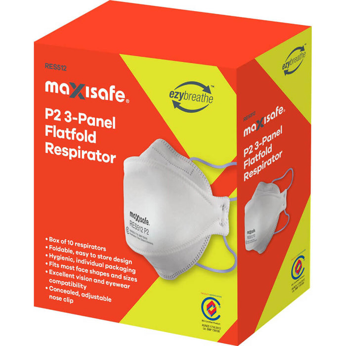 Maxisafe 3-Panel Flat Fold Respirator - RES512