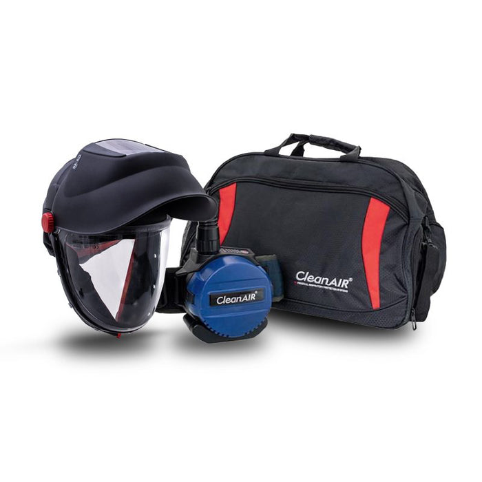 Maxisafe CA-40GW Hard Hat with Flip-up Welding & Grinding Shield and Basic PAPR Unit and Storage Bag - RGW1144