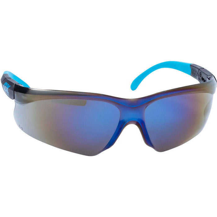 OX Blue Mirrored Safety Specs