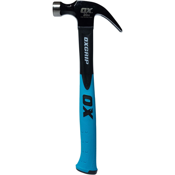 OX Tools Trade 20oz / 560g Fiberglass Handle Claw Hammer OX-T081220