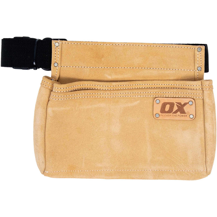 OX Trade Heavy Duty Suede Leather 2 Pocket Nail Bag OX-T265102