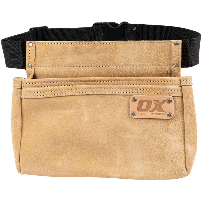 OX Trade Heavy Duty Suede Leather 2 Pocket Nail Bag OX-T265102