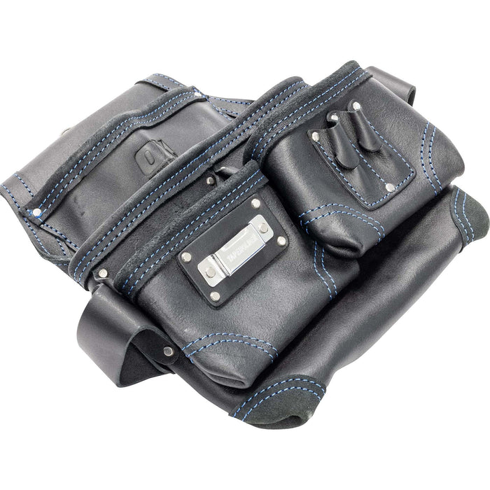 OX Trade Black Leather 6 Pocket Tool Pouch OX-T265602