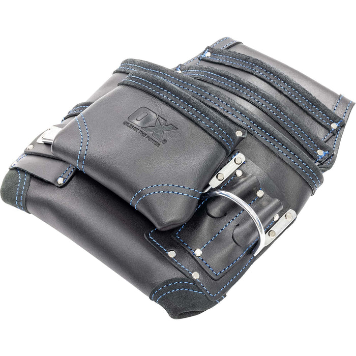 OX Trade Black Leather 10 Pocket Tool Pouch OX-T265603