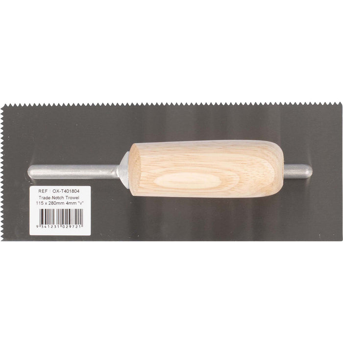 OX Trade 4mm V Notch Trowel