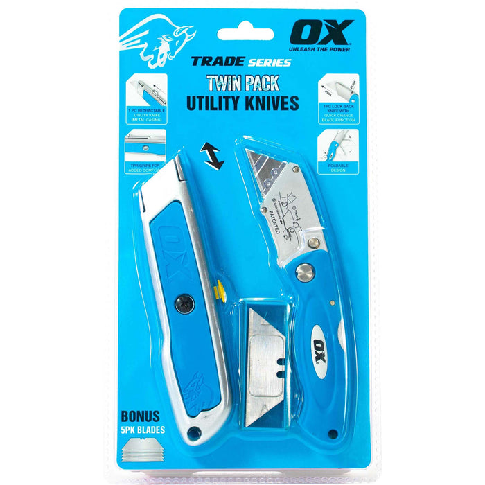 OX Tools Twin Pack Utility Knives OX-T432602