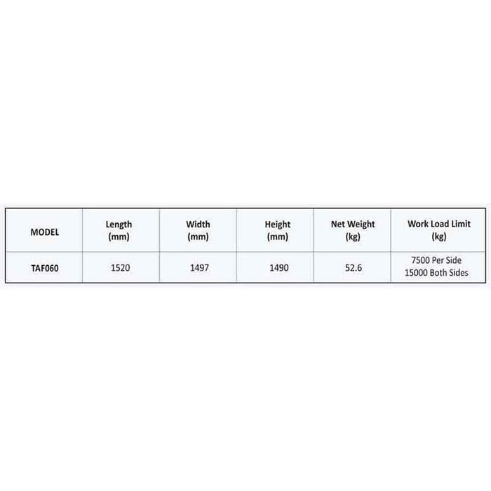 Abaco Machines Truck A-Frame 1 cross bar TAF-060