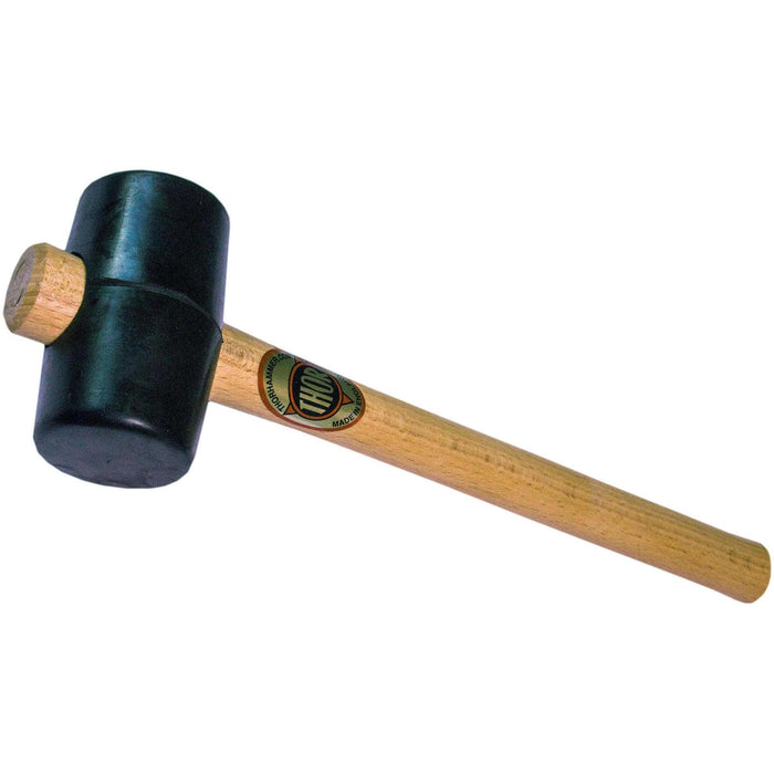 Thor Hammer 17oz Timber Handle Black Rubber Mallet TH953