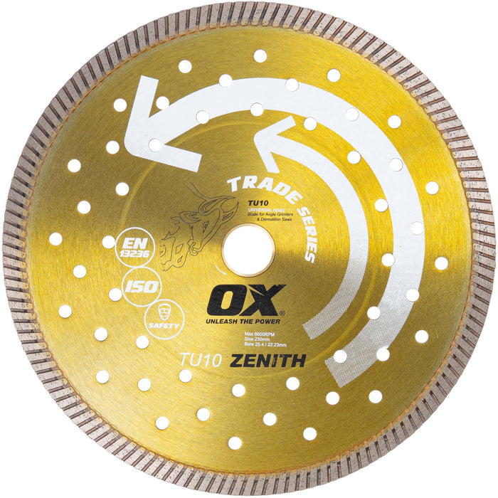 OX Trade 9" Turbo Universal and Hard Diamond Blade OX-TU10-9