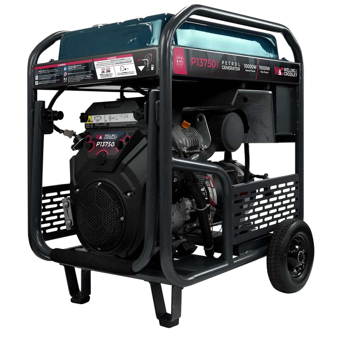 Welling & Crossley 13.75 kVA (11,000W) Open Frame AVR Petrol Generator E-Start & RCD WC-P13750RCD