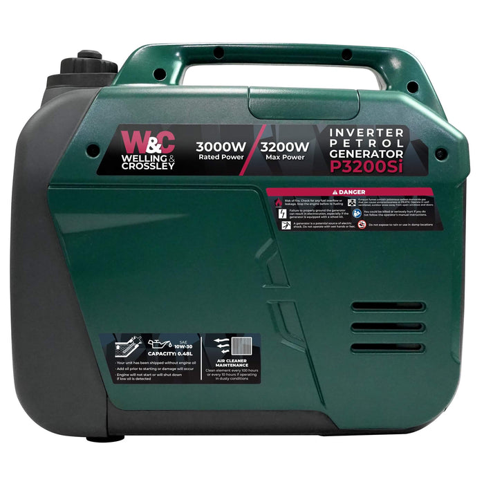 Welling & Crossley 3,200W Smart Silent Inverter Petrol Generator WC-P3200Si