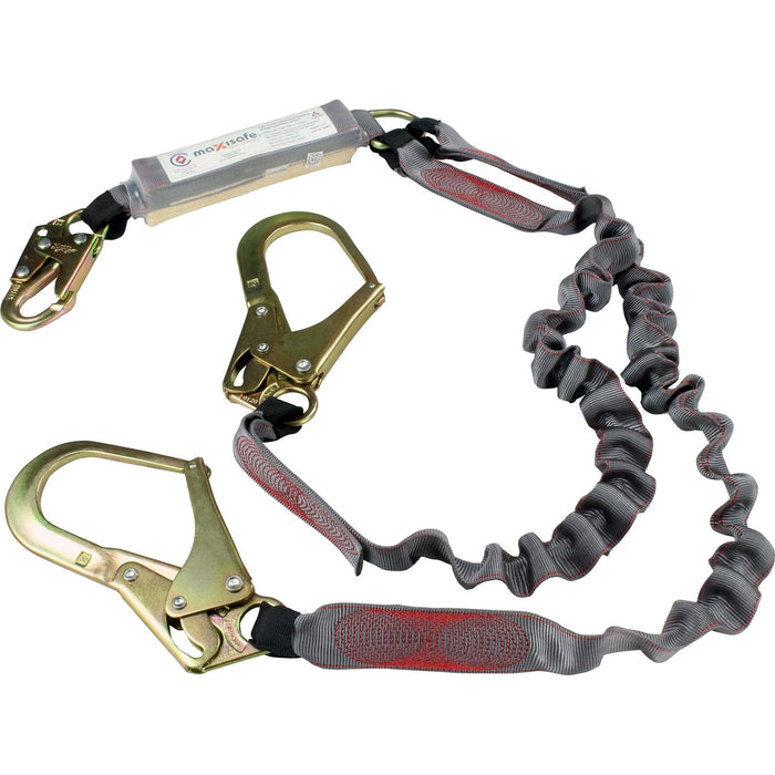 Maxisafe Double Elasticated Lanyard Snaphook Scaffold Hook ZABM-2T5EH