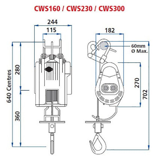 COMEUP Lightweight Construction Hoist CWS-230