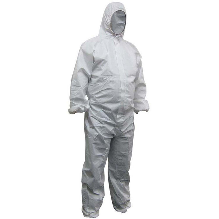 Maxisafe White Polypropylene Disposable Coverall