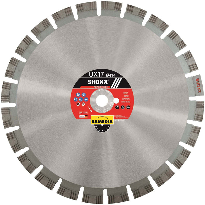 Samedia SHOXX UX17 Professional Diamond Concrete Blade 16” 414mm