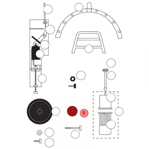 SoRoTo Loading Wheel (1pc), 80 mm, Bolt 100.005