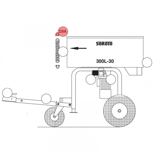 SoRoTo D-schackle bolt for spring 300.019A