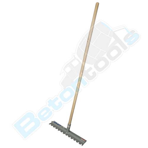 Kraft 19-1/2" x 4" Magnesium Concrete Rake with Handle CC113