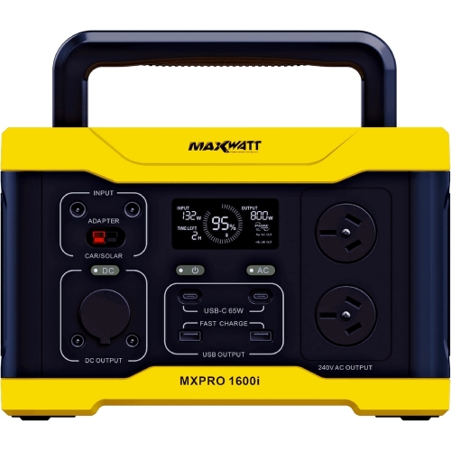 MAXWATT 1600 Watt Pure Sine Wave Portable Power Station - MXPRO1600I